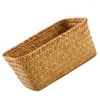 Dinnerware Sets Storage Bowl Weave Fruit Tray For Blankets Finishing Basket Desktop Sundries Organizer Water Tank