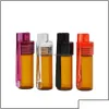 Packing Bottles Wholesale Packaging Colorf 36Mm 51Mm Travel Size Acrylic Plastic Bottle Snuff Snorter Dispenser Glass Pill Case Vial C Dhffn