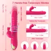 Vibratoren Kaninchenvibrator für Frauen Vagina G-Punkt Nippel Klitoris Stimulator Stoßender Teleskop-Rotationsdildo für Erwachsene Sexy Spielzeug 230801