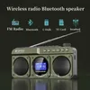 Портативные динамики Парланеты Bluetooth Wireless Portable Stereo Subwoofer мини пожилой пожилой плагин Walkman Clock Claim Music R230801