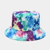 Fashion Double-Sided Gradient Bucket Hat for Men Women Hip Hop Foldable Fisherman Cap Summer Sunscreen Couple Flat Hat DE546