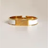 Pulseira de designer clássico pulseira de aço marca de luxo 18k ouro pulseira feminina 12mm de largura com saco de presente