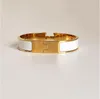 Klassisk designer Bangle Steel Bangle Luxury Märke 18K Guld Bangle Kvinnor Bangle 12mm bred med presentväska