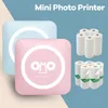 1pc Mini Photo Printer Portable Wireless BT Thermal Photo For IOS Android Mobile Phone, Inkless Printing Gift Study Label With 11 Rolls