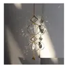 Décorations De Jardin Capteurs De Soleil Suspendus Boule De Cristal Perlé Ornement Fenêtre Patio Pelouse Lune Étoile Pendentif Verre Prisme Rainbow Maker Dro Dhskk