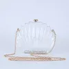 Abendtaschen Transparente Acryl-Shell-Tasche Mode Hohe Qualität PVC Damen Designer-Handtasche Pearl Strap Schulter Messenger Clutch 230731
