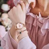 Wristwatches Fashion Brand Designer Lady Quartz Bracelet Watch 3D Bee Dial Stainless Steel Wire Mesh Strap Womens Wristwatch