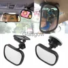 Car Mirrors 2 in 1 Car Baby Kids Monitor Mini Safety Car Back Seat Baby View Mirror Adjustable Baby Rear Convex Mirror x0801