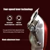 Hårtrimmer Professional Red Full Range of Retro Oil Head Carved Trimmer Gradient Electric Hair Clipper Hairdressing Salon Haircut Tools 230731