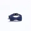 Dog Apparel Pet Collars For Small Medium Dogs Cats Denim Bow Tie Product Birthday Wedding Supplies Samoyed Chihuahua Yorkie