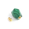 Pendentif Colliers Bouteille D'huile Essentielle Pierre Naturelle Malachite / Améthyste Facted Parfumeur Pour La Fabrication De Bijoux DIY Collier Accessoire