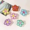 Handritad graffiti Korea Flower Shape Hair Claw Clips for Women Girls Barrette Crab Ponytail Hairpins Bath Barrette Headwear Accessories 2338