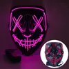 LED Mask Halloween Party Masque Masquerade Masks Neon Masks Light Glow In The Dark Horror Mask Glowing Masker