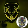 LED Mask Halloween Party Masque Masquerade Masks Neon Masks Light Glow In The Dark Horror Mask Glowing Masker