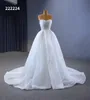 Vestido de noiva com lantejoulas e costas abertas sem mangas para mulheres SM222224