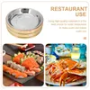 Dinnerware Sets Rice Sushi Tub Bowl Bucket Mixing Oke Serving Wood Wooden Plate Steamed Round Japanese Platter Holder Hangiri Basket