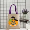 DHL100pcs Sacs À Provisions Mignon Lin Citrouille Sorcière Patchwork Holloween Fête Enfants Bonbons Sac Mix Style