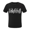 Pp moda męskie koszulki designerski Phillip Plain Summer Rhinestone krótkie rękawowe koszulka koszulka TEE TEE TOPS TOPS CLARAR POLOS M-3XL T SHIRT PP2147