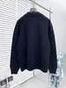 Ny AOP Jacquard -brev stickad tröja under hösten / vintern 2022Acquard Stick Machine E Anpassad JnLarged Detail Crew Neck Cotton C22D