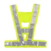 CKC 1PC Ny ankomst Neon Lime Yellow Reflective Vest V-formade kläder Hög synlighet Klassisk säkerhetsbälte reflekterande bälte242L