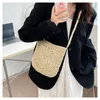 Sacs polochons mode tissé évider épaule décontracté Crochet sac à dos été plage vacances sac à bandoulière dames messager fermeture éclair sac à main