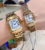 Tank Lady Retangular Quartz Watch Aço Inoxidável Mulheres Relógios de Ouro Relógio de Mergulho Montre de Luxe Designer Relógios de Pulso Pulseira Tamanho 22mm27mm Relógios de Moda