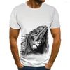 Erkek Tişörtleri 2023 Satan 3D Sketch Baskı Mürettebatı Boyun Gevşek Üst Kısa Kollu Basitlik Geometrisi T-Shirt