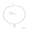 Anhänger Halsketten Trendy Einfache Weibliche Weiße Perle Transparente Glasperlen Handgemachte Perlen Für Frauen Blume Halskette Geschenk