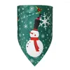 Hundkläder Sucado Holiday Bandana Xmas Scarf Triangle Bibbs Kerchief Present Pet Accessoarer Snowman Snowflake Christmas For Cats Pets Pets