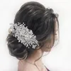 ヘッドピースHP352シルバースパークリングラインストーン花嫁ヘアコーム結婚誕生日パーティープロムウーマンアクセサリー花嫁介添人ヘッドピース