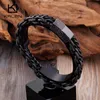 Urok Bracelets Kalen Matte 316 Stalowa podwójna warstwowa łańcuch łącza Męska motocyklista Bransoletka Drop Biżuteria 230731