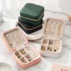 Jewelry Boxes Portable Box Organizer Display Travel Case Leather Storage Zipper Jewelers 230801