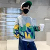 Hoodies Sweatshirts Spring Teen Boys Casual Long Sleeve Sweatshirt Grey Tops Kids Abstract Cat Pattern Cotton Pullover Children Clothes 414 Years 230801