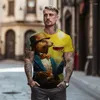 T-shirt da uomo 3D Spoof Animal Pattern -camicia-camicie in estate Street Hip-hop girocollo oversize