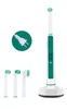 escova de dentes elétrica rotativa com base recarregável vibração de alta frequência ipx7 corpo inteiro à prova d'água manchas de tártaro remover dentes branqueamento escova de dentes elétrica