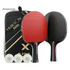 Tabelltennis raquets sp 2 st träracket set för ping pongprofessionell nybörjare 230731