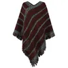 Maglioni da donna Autunno Inverno Pullover Maglione Poncho Donna Retro oversize con scollo a V Maglione Maglieria Wrap Cape