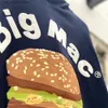 Sweats à capuche pour hommes Sweats 666 Mode Streetwear CPFM Meilleure Qualité Hamburger Mousse Imprimé Surdimensionné Lâche Tops Manteau Pull À Capuche Hoodies Pour Hommes T230731