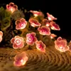 Decorazioni da giardino Fiore di ciliegio Fata Luce Batteria Led Filo di rame Stringa Luci Natale Ragazza Decorazione della stanza Ghirlanda di fiori Matrimonio 1m 5m 230731