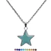 Pendant Necklaces JUCHAO Mood For Women Stainless Steel Pentagon Necklace With Temperature Change Color Punk Jewelry