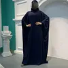 Vêtements ethniques femmes musulmanes Robe à capuche Robe longue islamique manches chauve-souris caftan arabe quatre saisons portable Abaya Jilbab grande taille