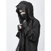 Мужские траншеи Coats Arens Techwear Goth Hot Wurnebreaker Gothic Hip Hop Harajuku Dark Wear Long Cardigan Мужчины черная японская уличная одежда