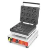 Matbearbetning kommersiella 9 stycken Donut Maker Donut Waffle Baker Machine