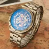 Orologi da polso Stile retrò Uomo Orologio meccanico automatico Scheletro Steampunk Cinturino in vera pelle Mens Orologi da polso a carica automatica Uomo Reloj 230731