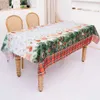 Toalha de Mesa Toalha de Mesa de Natal Toalha de Mesa Luxo Papai Noel Festa de Jantar Capa de Mesa Toalha de Mesa Capa de Casamento Casa Antimanchas R230801