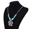 Hanger Kettingen Etnische Stijl Turquoise Ketting Vintage Bloem Accessoires Reispografie Boheems