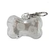 Hondenkleding H55E knipperende LED Dogbones hanger Keyring Accessoires Antilost Light voor Pet Collars Clip Supply