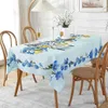 Tkanina stołowa kwiat cytryny dekoracyjne prostokąty obrusy do stolika do stolika do wystroju odpornych na obrusy obrusowe i wielokrotnego użytku R230801