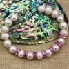 Strand Design originale Natural 9-10mm White Pearl Nearround Beads Per le donne Regali Gioielli di moda 7.5ich B3090