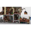 Blocos autorizados MOC 134085 centro da cidade medieval MOC modelo vila castelo conjunto de brinquedos 4745PCS 230731